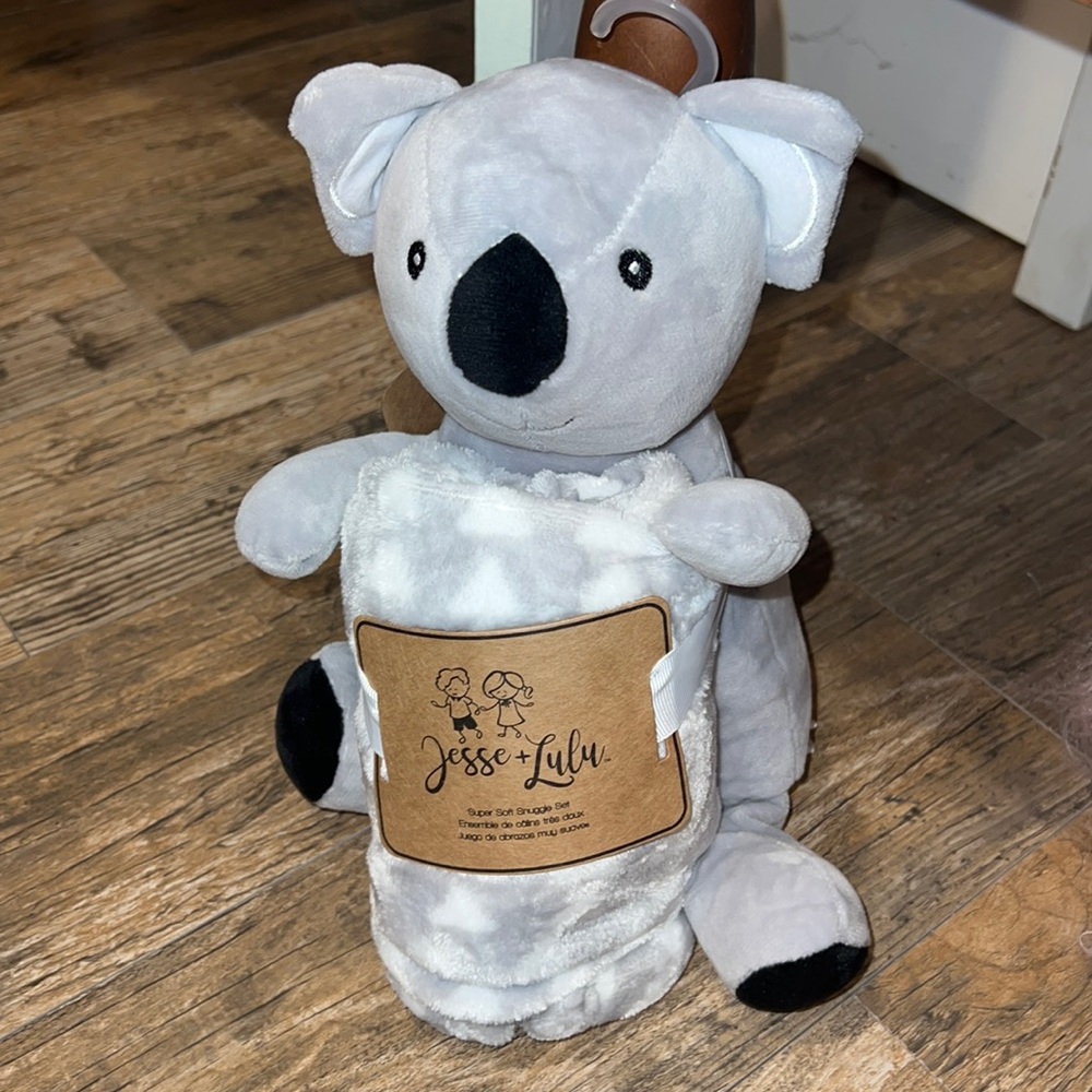 Plush panda with baby blanket 30x36 size